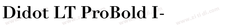 Didot LT ProBold I字体转换 Didot LT ProBold I字体转换